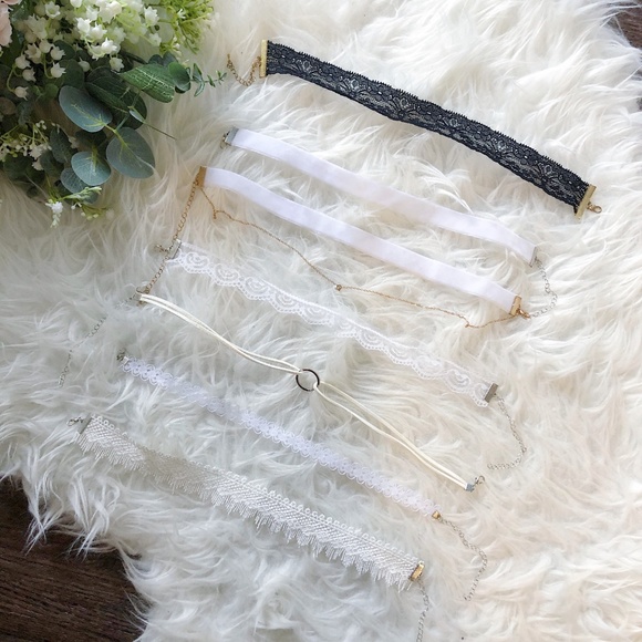 Vintage Jewelry - BUNDLE OF LACE & FASHION CHOKERS BRAND NEW